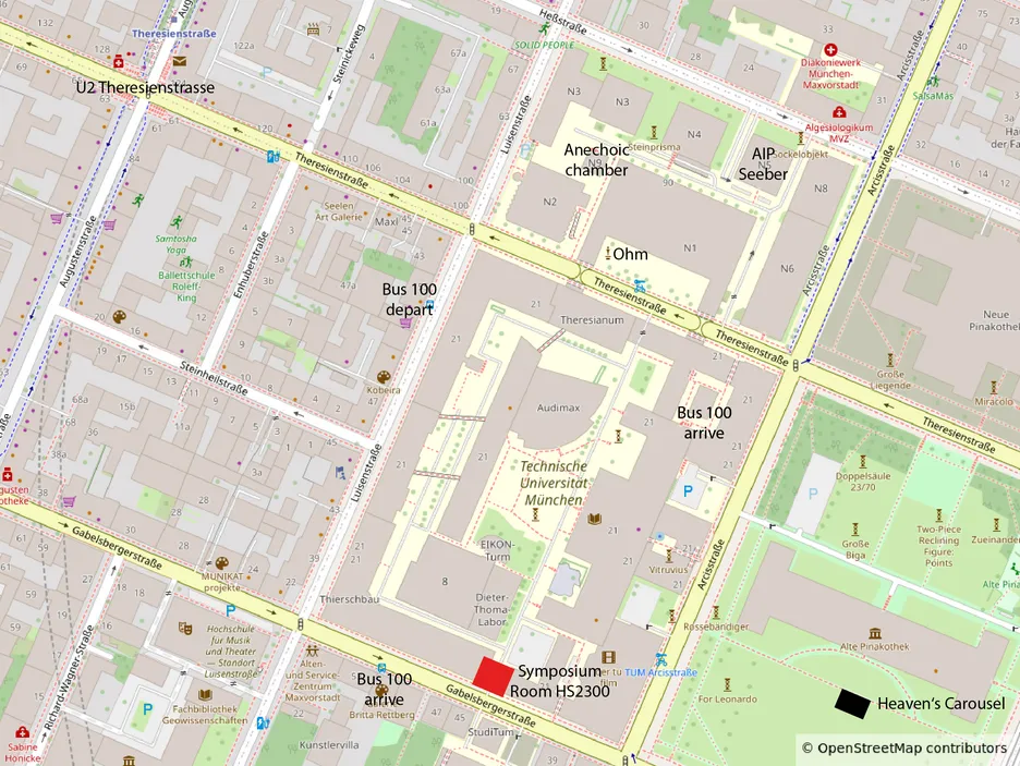 Map with directions to Turning Space Symposium