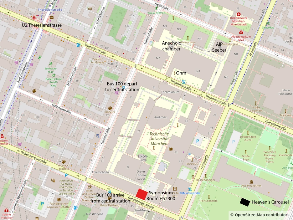Map with directions to Turning Space Symposium
