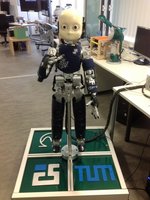 The humanoid robot ICub has the size of a small child. 