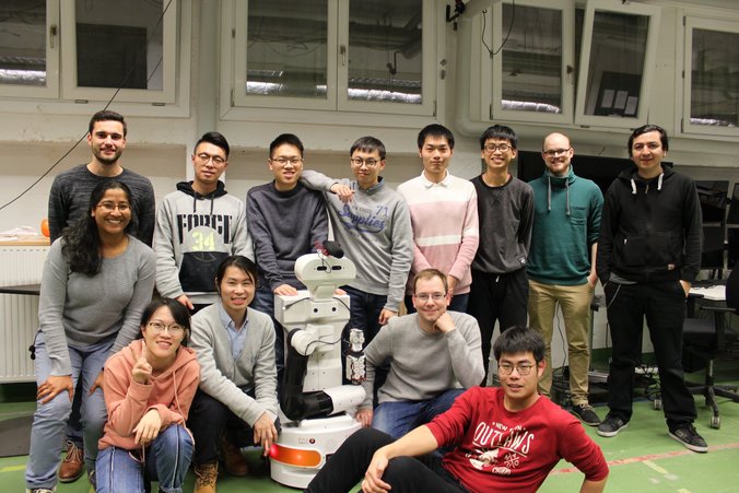 A picture of the class RoboCup@Home 2019. 