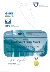 Best Paper Student Award for Fanny Yang Best Paper Student Award for Fanny Yang
